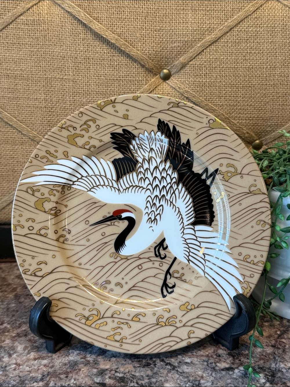 Fitz and Floyd Crane Plate